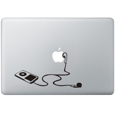 iPod MacBook Sticker Zwarte Stickers